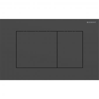 Vandens nuleidimo mygtukas Geberit Sigma40 Square, juodas matinis, lengvai valomu paviršiumi 